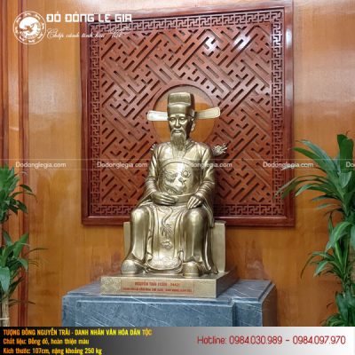 Đúc Tượng Nguyễn Trãi Bằng Đồng 1m07