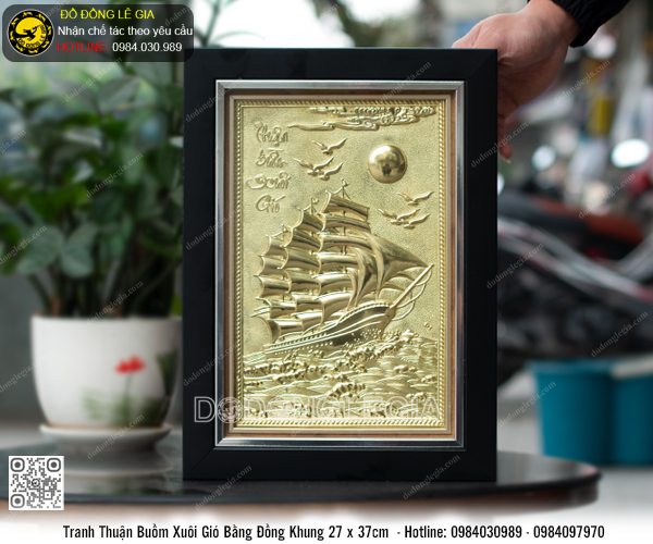 Tranh Thuận Buồm Xuôi Gió Khung 27 x 37cm
