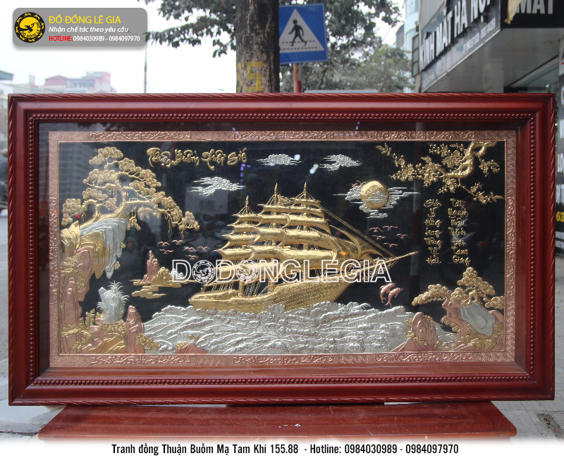 Tranh thuận buồm xuôi gió mạ tam khí
