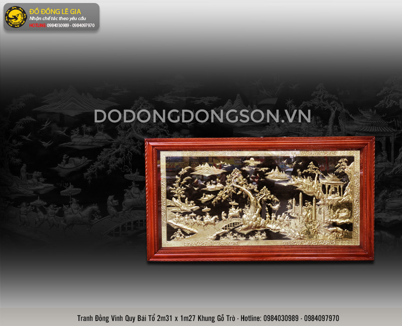 Tranh Vinh quy bái tổ bằng đồng