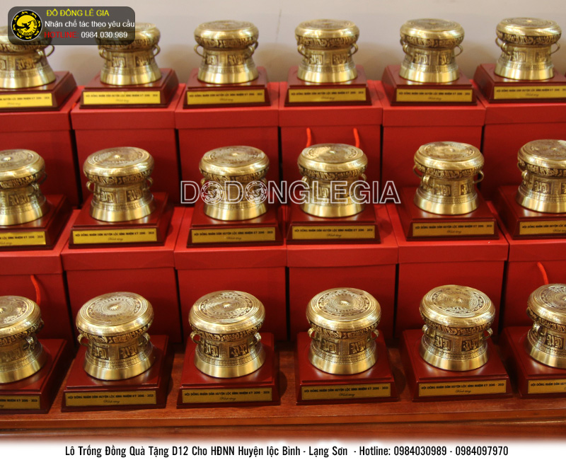 Sản xuất 100 quả trống đồng lưu niệm đường kính 12cm cho Huyện Lộc Bình