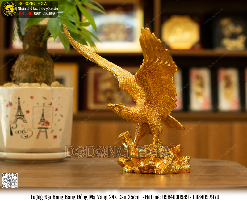 Tượng Đại Bàng mạ vàng 24k cao 25cm